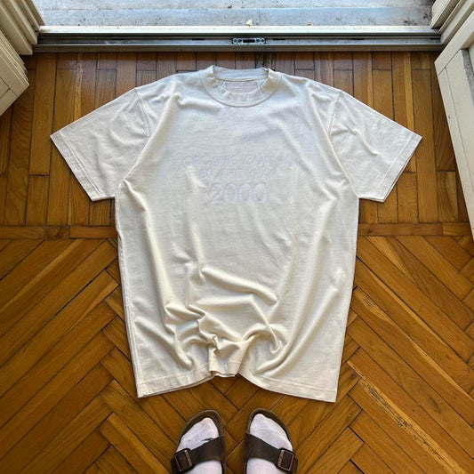 2000 Katharine Hamnett T Shirt Cream XL