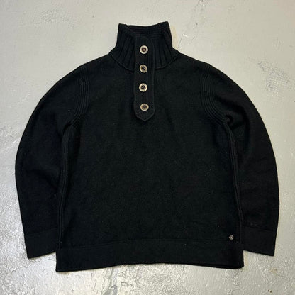 2000s Hugo Boss Knitted Jumper Black M