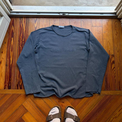1990s Stone Island LS T Shirt Navy M