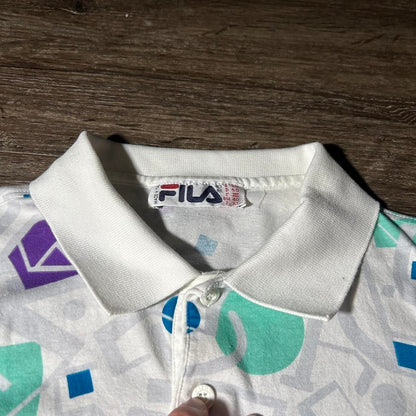 1990s Fila Tennis Polo Shirt S