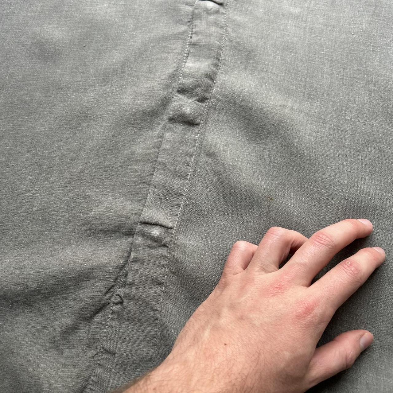 2000s Emporio Armani Linen Shirt Grey XL