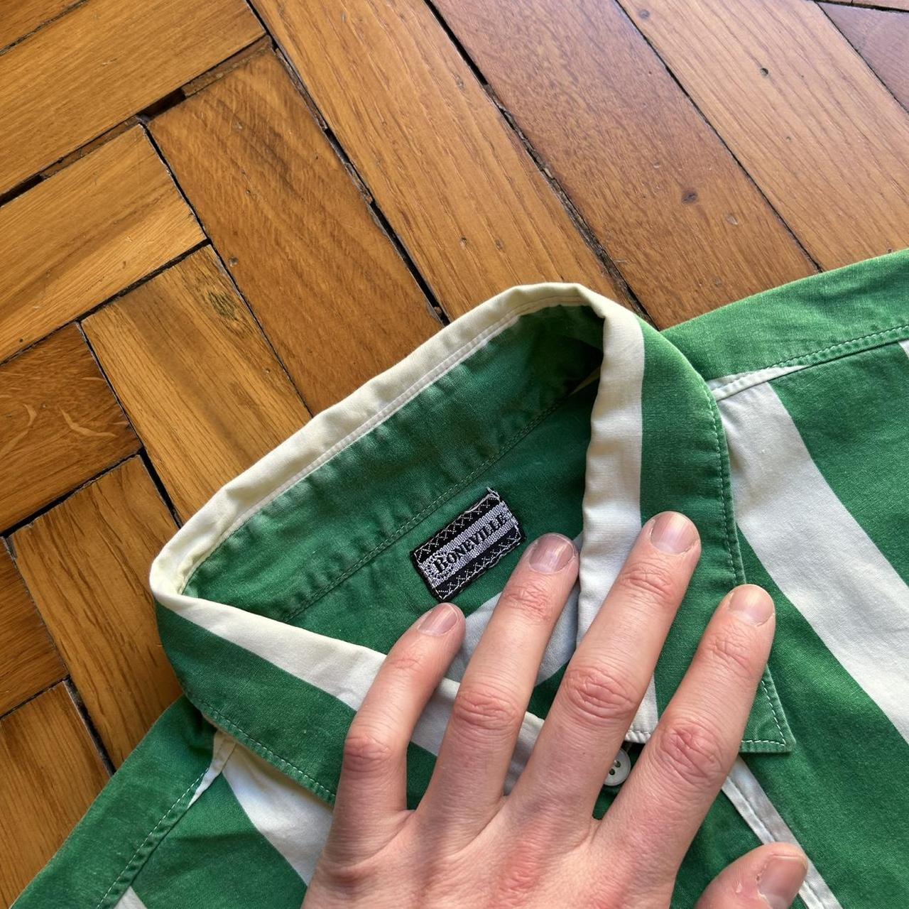 1980s Boneville Striped Shirt L
