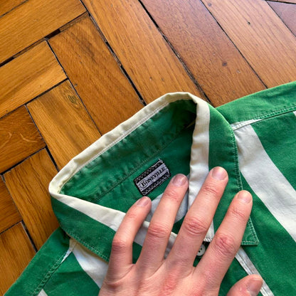 1980s Boneville Striped Shirt L