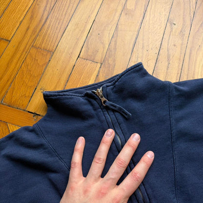 1990s Stone Island Life Safer Q Zip Sweatshirt Navy M