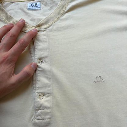 1980s CP Company LS Henley T Shirt Cream L