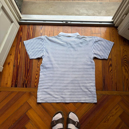 1980s Stone Island Striped Polo Shirt M