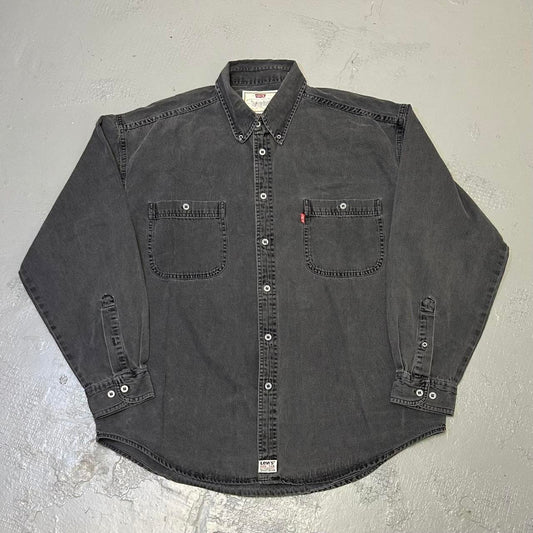 1990s Levi’s Denim Shirt Grey XL