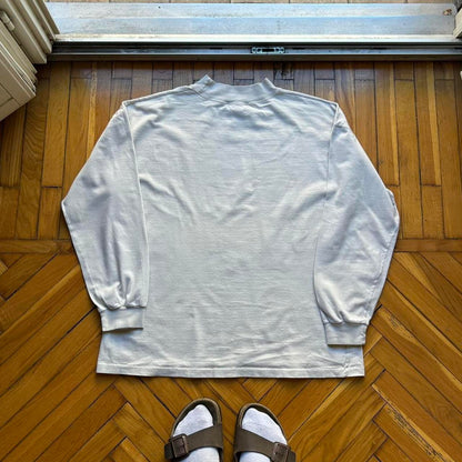 1980s Emporio Armani LS Graphic T Shirt Beige L