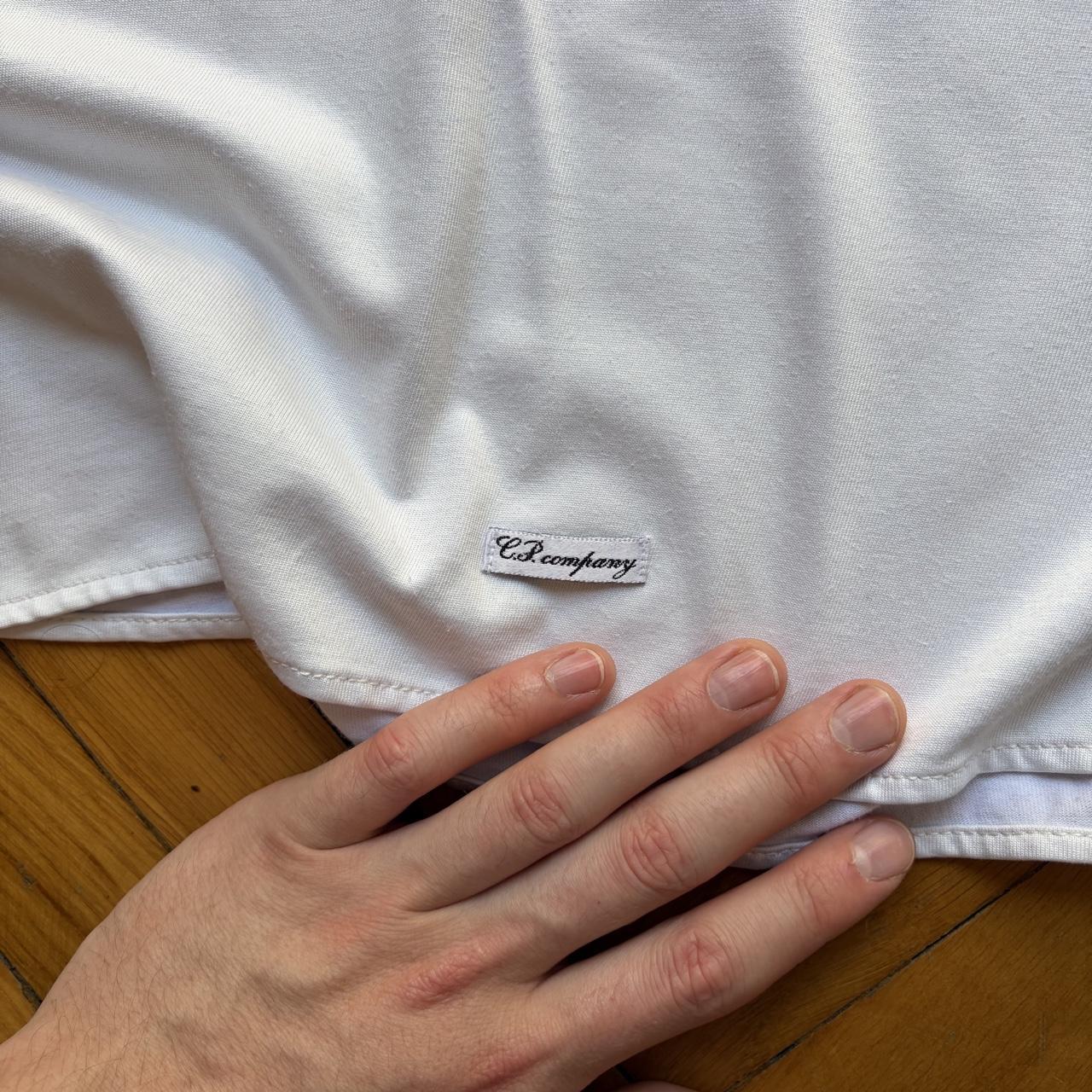 1980s CP Company Polo Shirt White XL