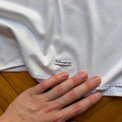 1980s CP Company Polo Shirt White XL