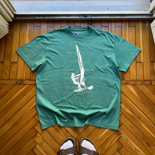 1980s Emporio Armani Reflective T Shirt Green L