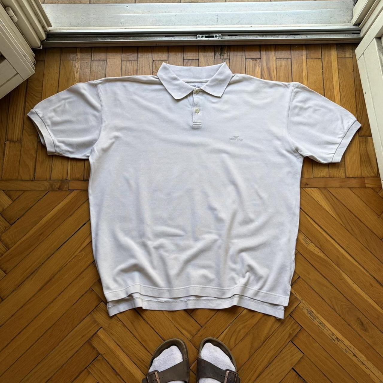 1990s Armani Jeans Polo Shirt Cream XL