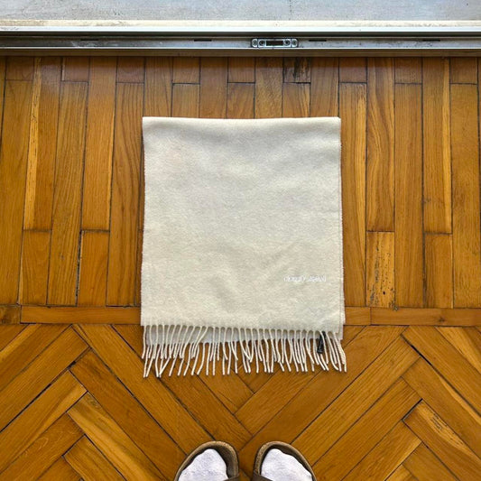 1990s Giorgio Armani Knitted Scarf Cream OS