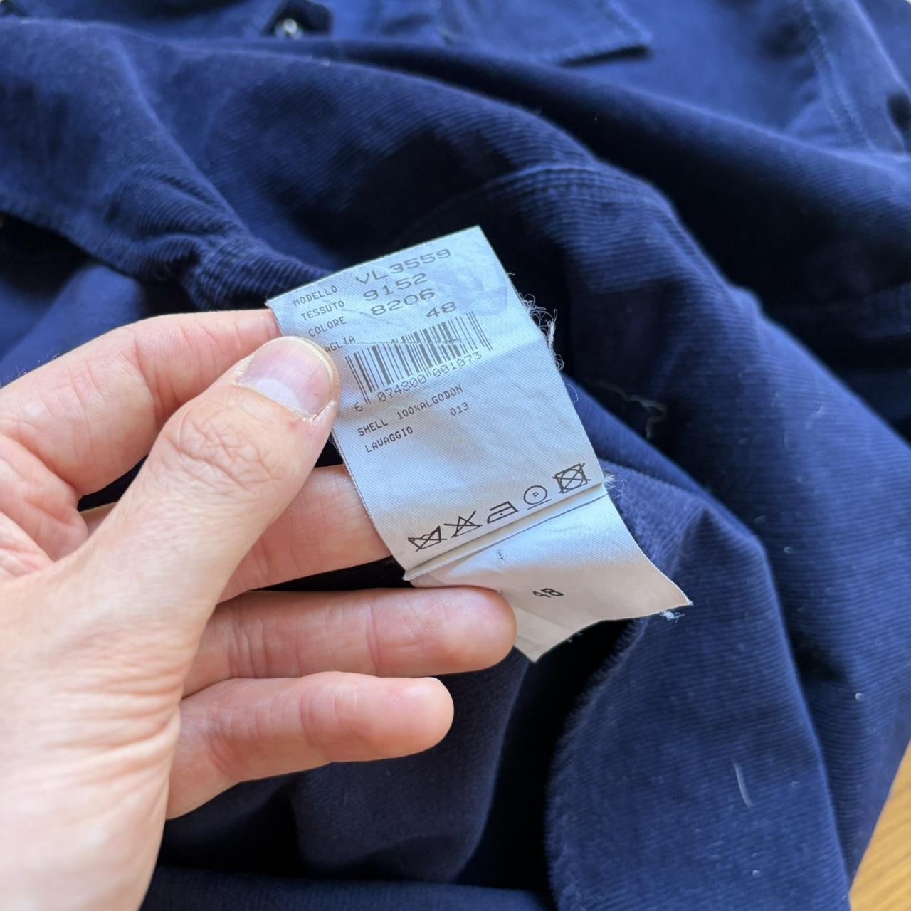 2000s Emporio Armani Corduroy Shirt Navy M