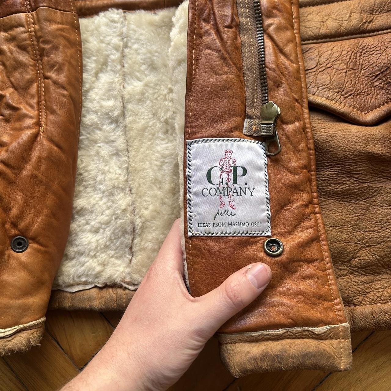 1987 CP Company Leather Shearling Coat L