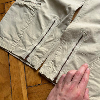 2000s Napapijri Cargo Trousers Beige 34W 30L
