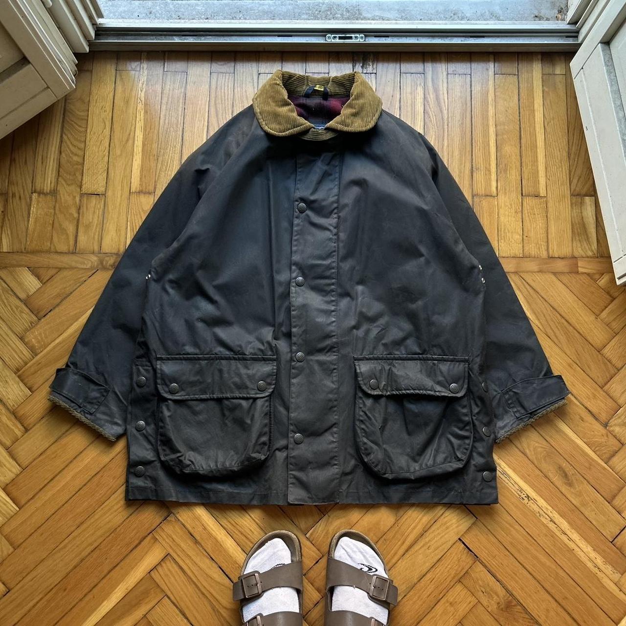 1990s Henri Lloyd Waxed Jacket Black XL