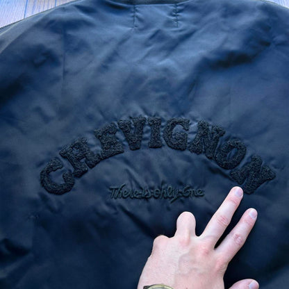 1990s Chevignon Bomber Jacket Black XL