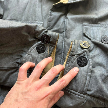 1980s Boneville Navy Arctic Coat Grey XL