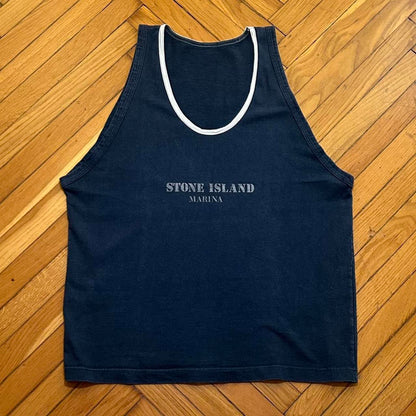 1980s Stone Island Marina Vest Navy M