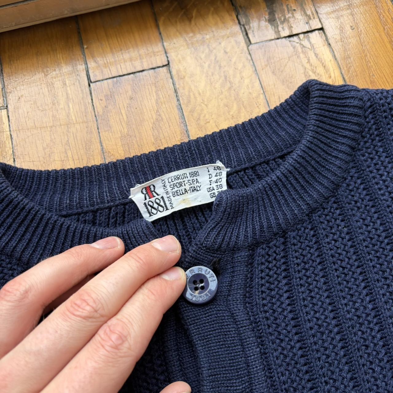 1980s Cerruti 1881 Knitted Jumper Navy L