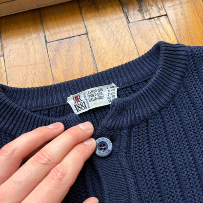 1980s Cerruti 1881 Knitted Jumper Navy L