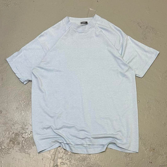 1990s Fruit Of The Loom Blank T Shirt Baby Blue M