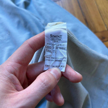 1990s Armani Jeans LS T Shirt Blue M