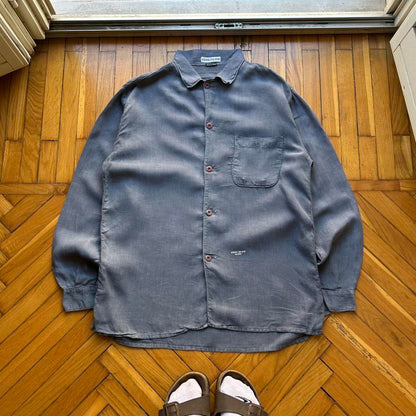 S/S 1996 Stone Island Marina Linen Shirt Grey M