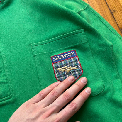 1980s Slazenger Sweatshirt Green M