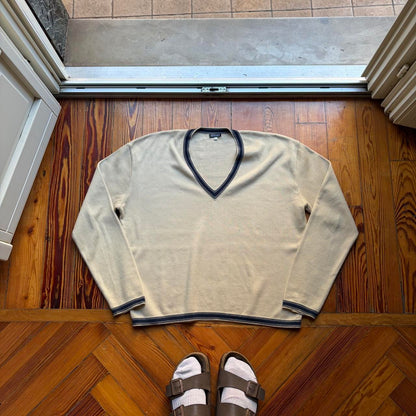 1980s Giorgio Armani V Neck Knitted Jumper M