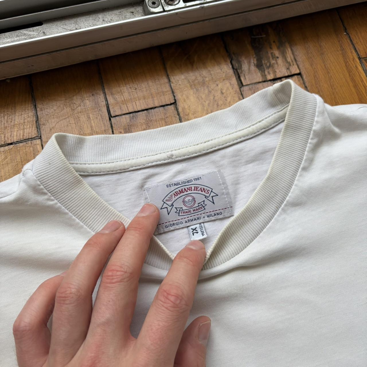 1990s Armani Jeans Basic T Shirt White L