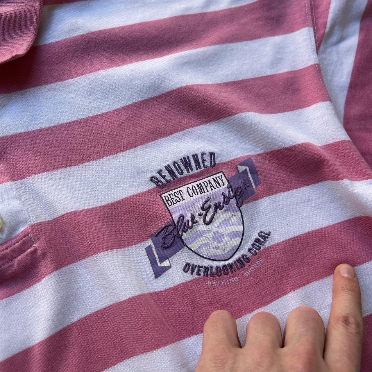 1990s Best Company Striped Polo Shirt XL