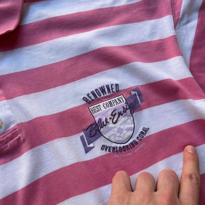 1990s Best Company Striped Polo Shirt XL
