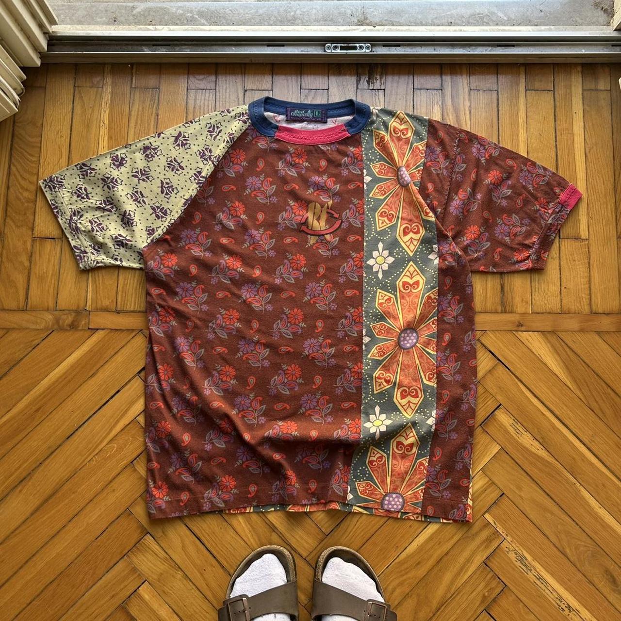 1990s Best Company Pattern T Shirt M