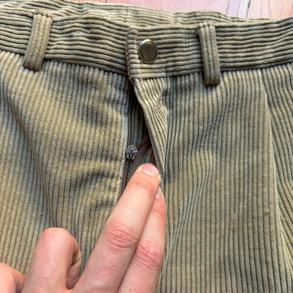 1980s Cerruti 1881 Corduroy Trousers Khaki 32W 30L