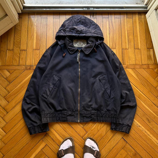 1990s Armani Jeans Bomber Jacket Navy XL