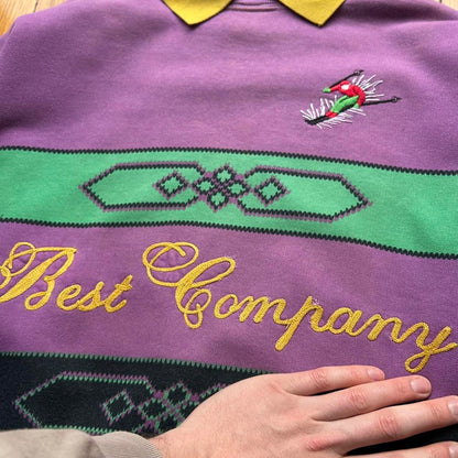 1980s Best Company Skiing Sweatshirt Purple S