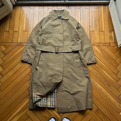 1990s Burberry Trench Coat Tan Women's M