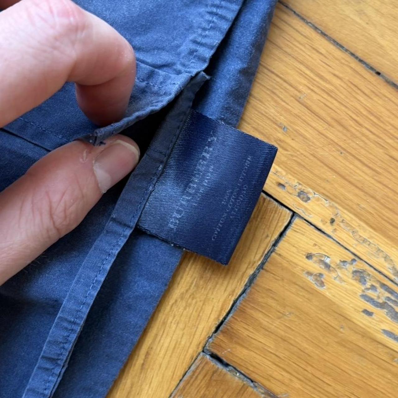 2000s Burberry Shirt Navy DAMAGED L