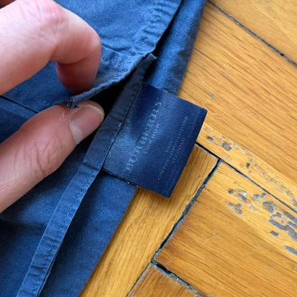 2000s Burberry Shirt Navy DAMAGED L