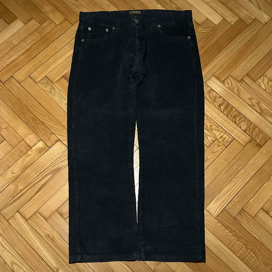 1990s Iceberg Corduroy Trousers Black 38W 32L