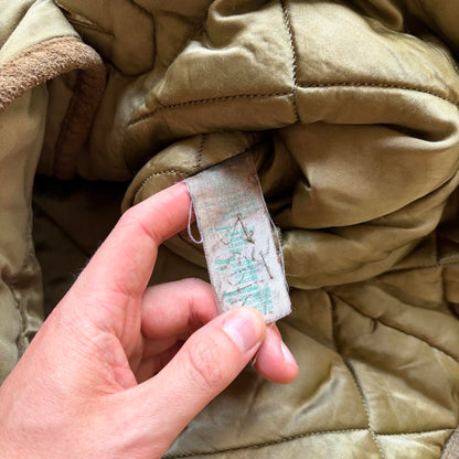 1980s CP Company Cotton & Leather Coat L
