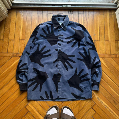 1990s Moschino 'Touched By' Corduroy Shirt M