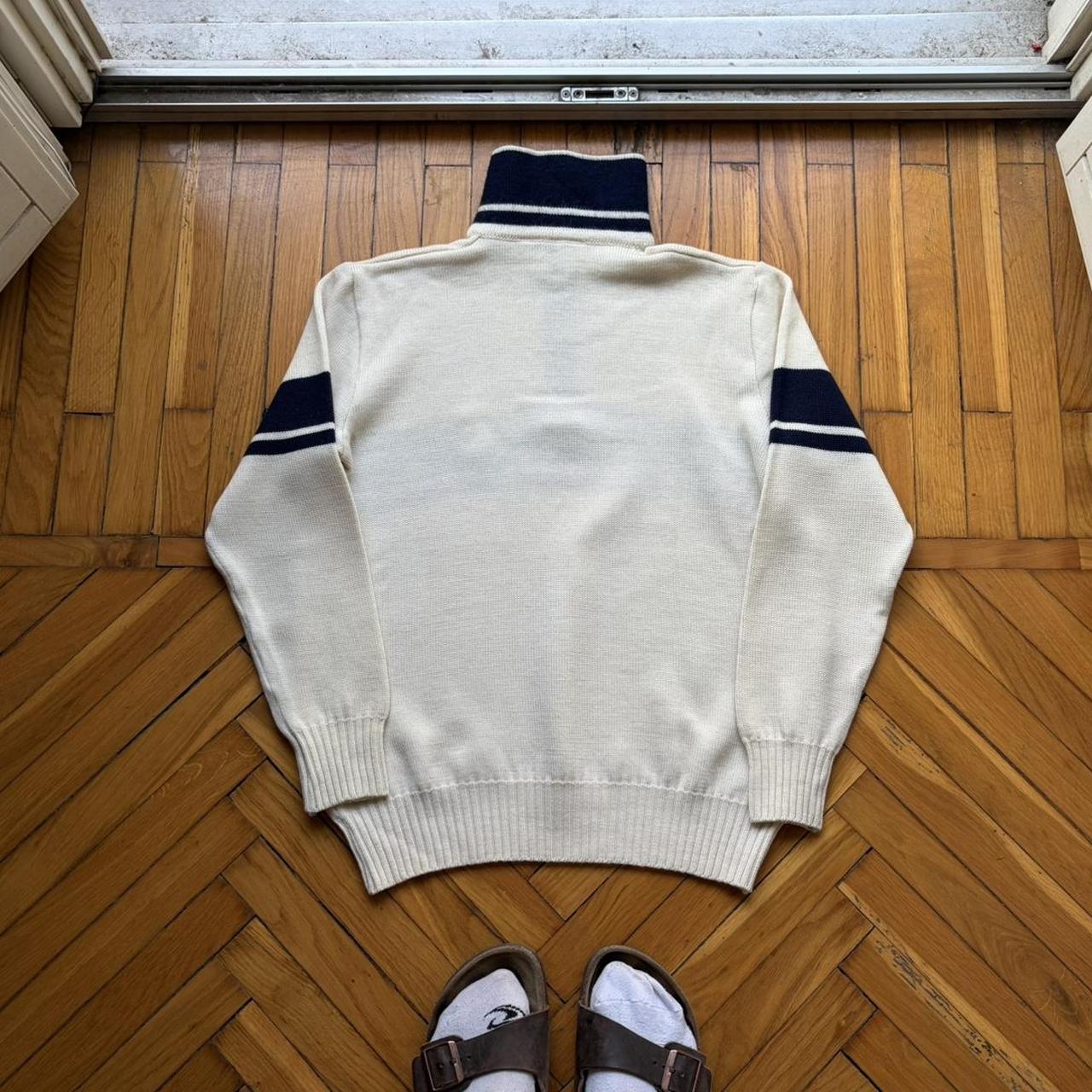 1980s Sergio Tacchini Q Zip Knitted Jumper S