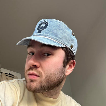 1990s Armani Jeans Light Denim Cap Blue OS