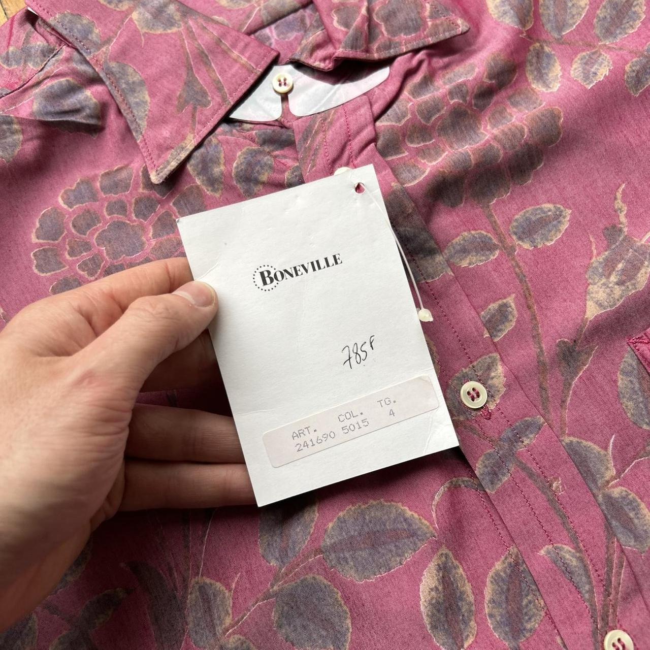 1980s BNWT Boneville Floral Shirt Pink L