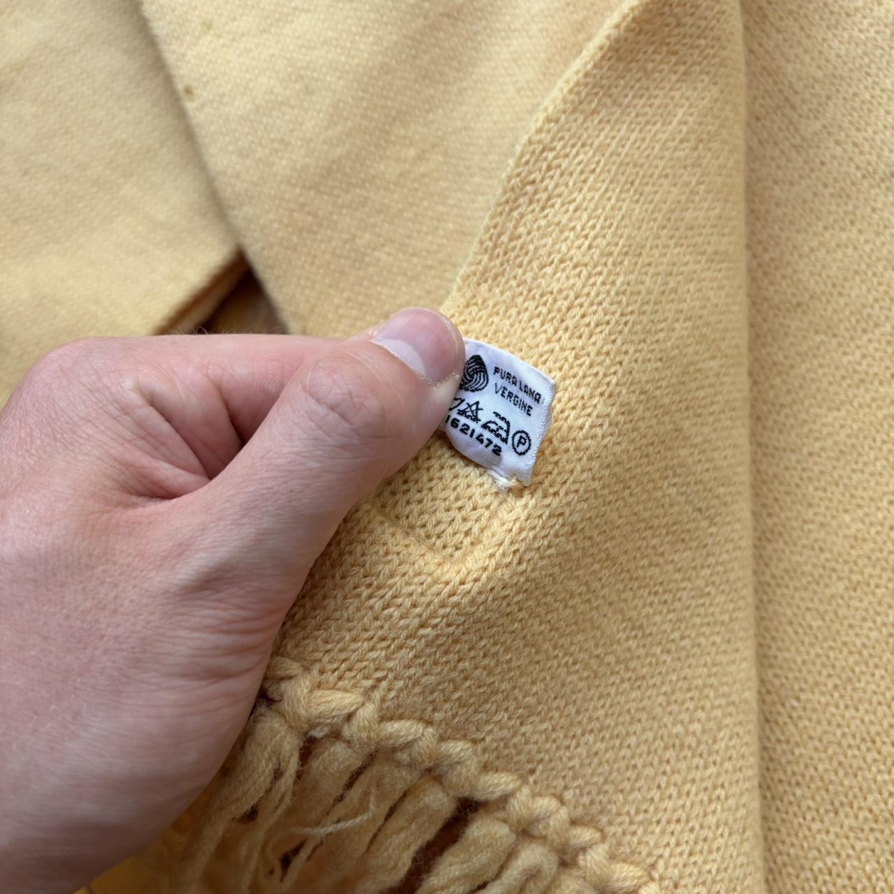 1980s Cerruti 1881 Knitted Scarf Yellow OS