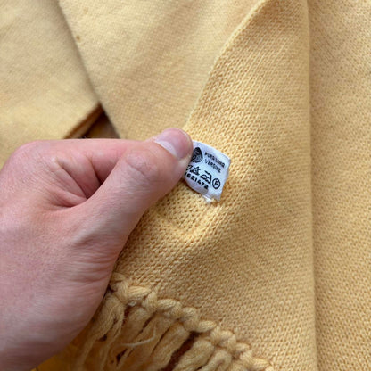 1980s Cerruti 1881 Knitted Scarf Yellow OS