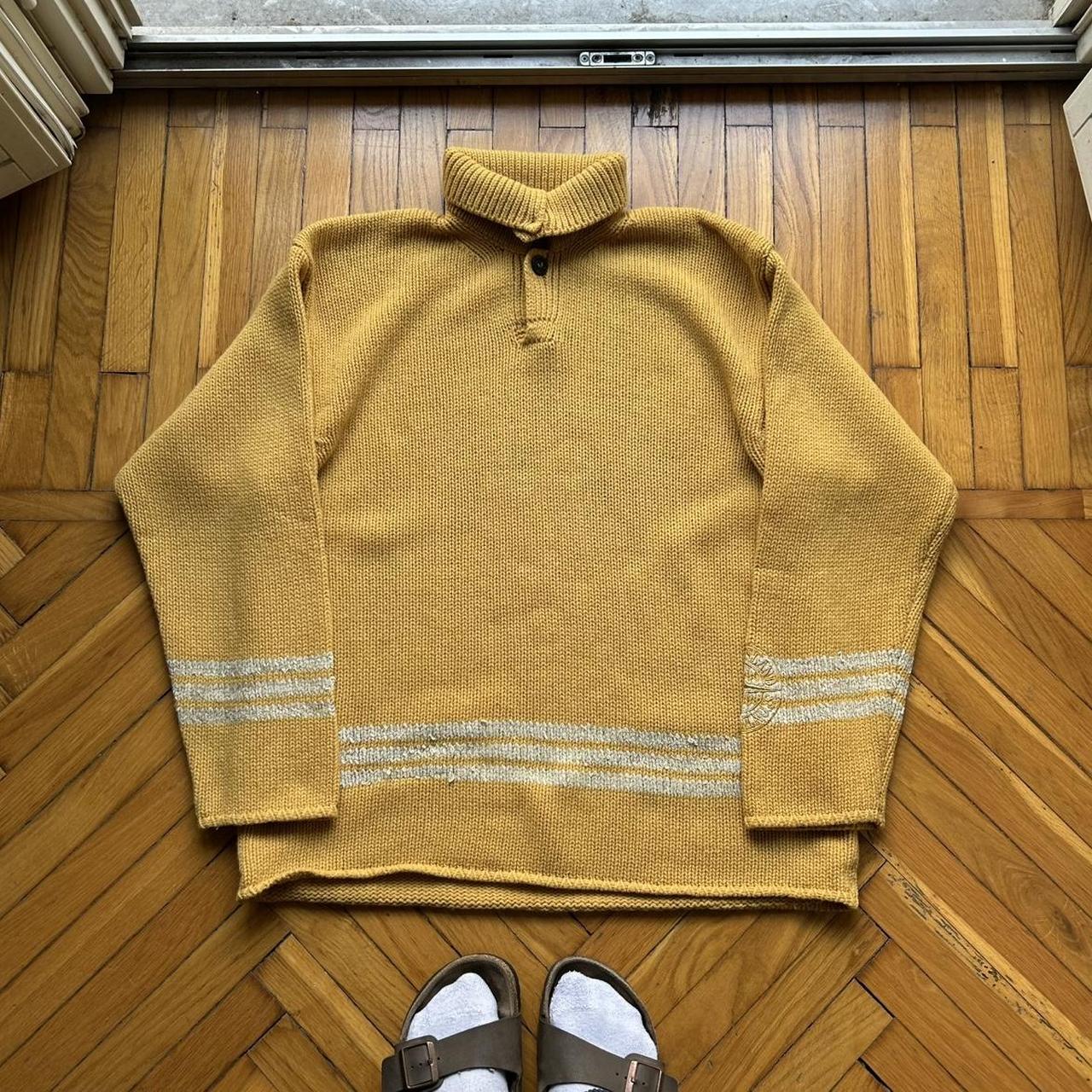 A/W 1997 Stone Island Knitted Jumper Yellow L